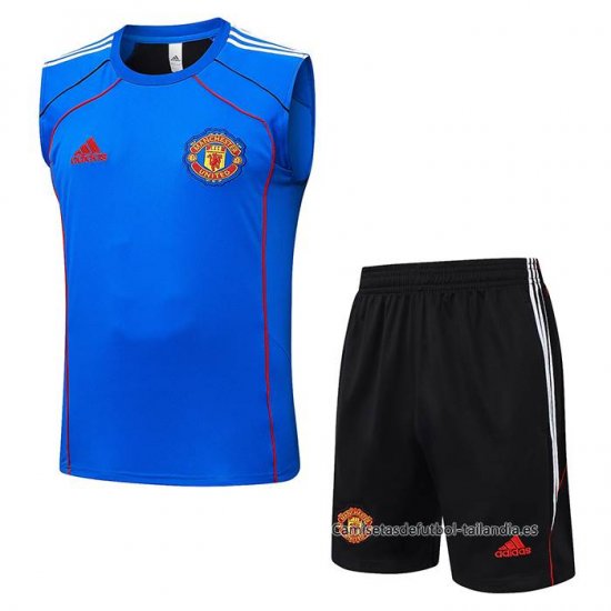 Chandal del Manchester United Sin Mangas 2025-2026 Azul - Haga un click en la imagen para cerrar