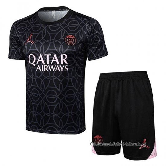 Chandal del Paris Saint-Germain Jordan Manga Corta 2024-2025 Negro - Pantalon Corto - Haga un click en la imagen para cerrar