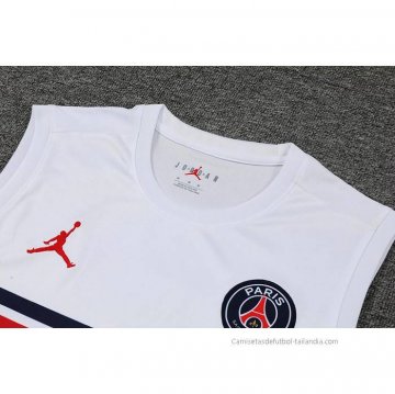 Chandal del Paris Saint-Germain Sin Mangas 2022-2023 Blanco y Rojo