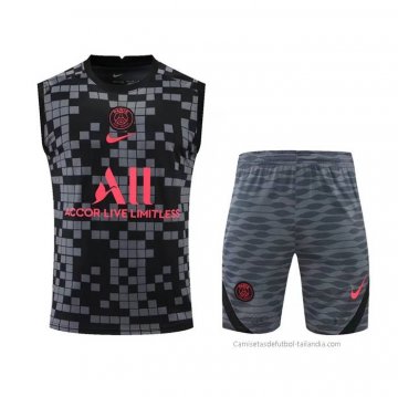 Chandal del Paris Saint-Germain Sin Mangas 2022-2023 Negro y Gris Chandal del Paris Saint-Germain Sin Mangas 2022-2023 Negro y Gris