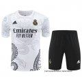 Chandal del Real Madrid Dragon Manga Corta 2024-2025 Blanco - Pantalon Corto