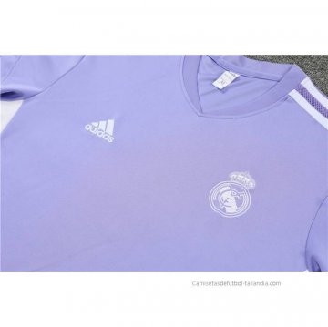 Chandal del Real Madrid Manga Corta 2022-2023 Purpura - Pantalon Corto