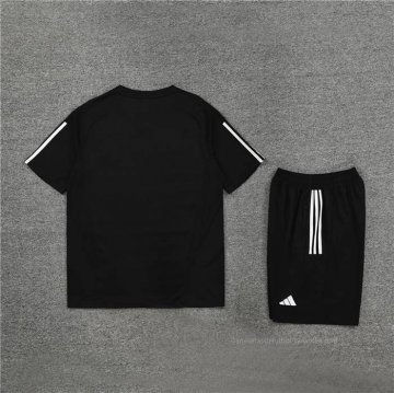Chandal del Real Madrid Manga Corta 2023-2024 Negro - Pantalon Corto