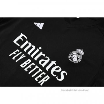 Chandal del Real Madrid Manga Corta 2023-2024 Negro - Pantalon Corto