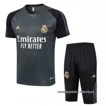 Chandal del Real Madrid Manga Corta 2023-2024 Verde - Pantalon Corto Chandal del Real Madrid Manga Corta 2023-2024 Verde - Pantalon Corto