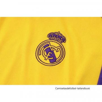 Chandal del Real Madrid Manga Corta 2024-2025 Amarillo - Pantalon Corto
