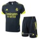 Chandal del Real Madrid Manga Corta 2025-2026 Negro Amarillo - Pantalon Corto