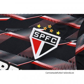Chandal del Sao Paulo Manga Corta 2024-2025 Negro - Pantalon Corto