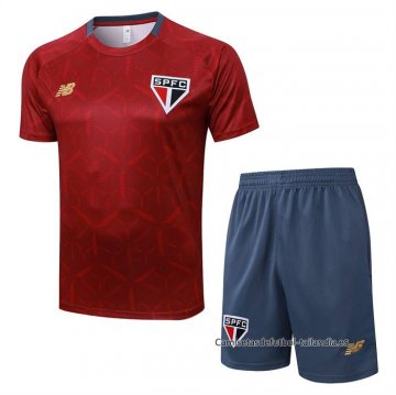 Chandal del Sao Paulo Manga Corta 2025-2026 Rojo - Pantalon Corto Chandal del Sao Paulo Manga Corta 2025-2026 Rojo - Pantalon Corto