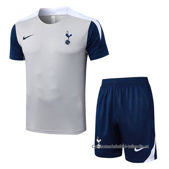 Chandal del Tottenham Hotspur Manga Corta 2025-2026 Gris - Pantalon Corto - Haga un click en la imagen para cerrar
