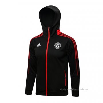 Chaqueta con Capucha del Manchester United 2021-2022 Negro Chaqueta con Capucha del Manchester United 2021-2022 Negro