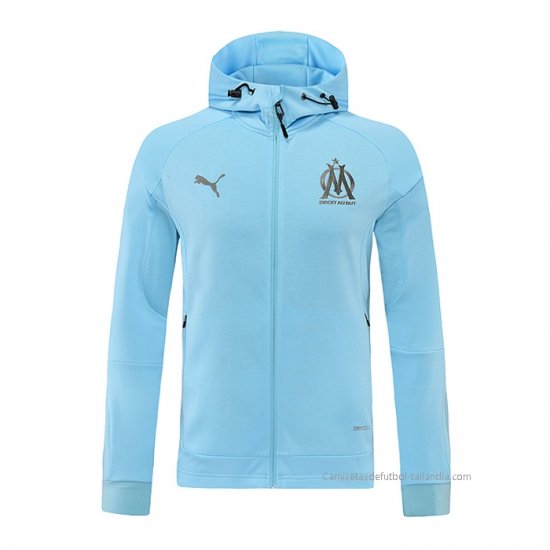 Chaqueta con Capucha del Olympique Marsella 2022-2023 Azul - Haga un click en la imagen para cerrar