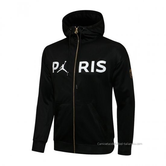 Chaqueta con Capucha del Paris Saint-Germain Jordan 2021-2022 Negro - Haga un click en la imagen para cerrar