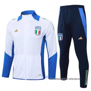 Chaqueta del Italia 2024-2025 Blanco y Azul Chaqueta del Italia 2024-2025 Blanco y Azul