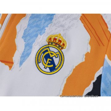 Chaqueta del Real Madrid 2024-2025 Blanco y Amarillo