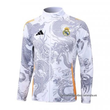 Chaqueta del Real Madrid Dragon 2024-2025 Blanco Chaqueta del Real Madrid Dragon 2024-2025 Blanco