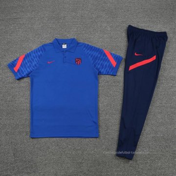 Conjunto Polo del Atletico Madrid 2022-2023 Azul