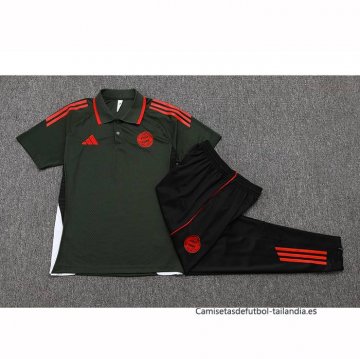 Conjunto Polo del Bayern Munich 2025-2026 Verde Oscuro