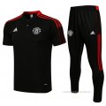 Conjunto Polo del Manchester United 2021-2022 Negro