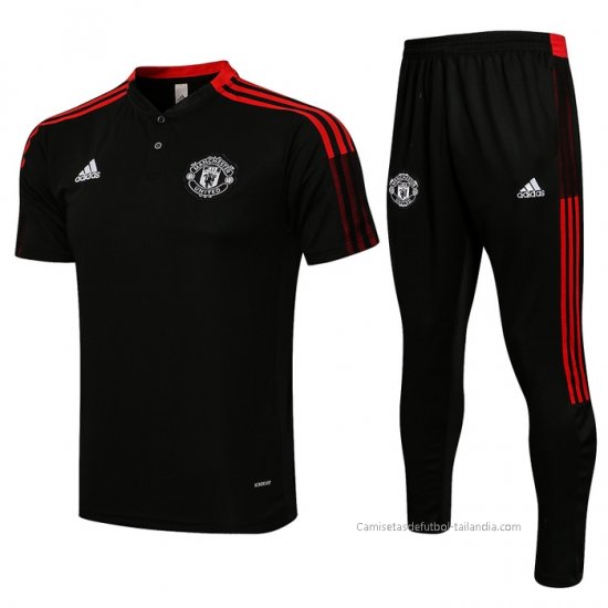 Conjunto Polo del Manchester United 2021-2022 Negro - Haga un click en la imagen para cerrar