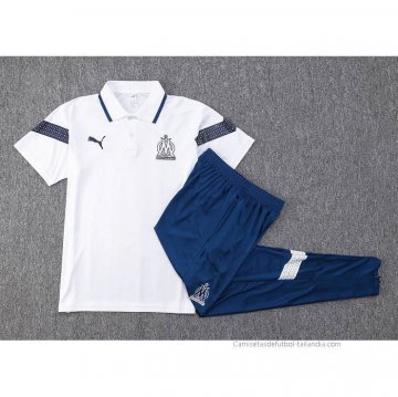 Conjunto Polo del Olympique Marsella 2022-2023 Blanco
