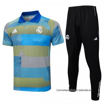 Conjunto Polo del Real Madrid 2025-2026 Azul Verde Conjunto Polo del Real Madrid 2025-2026 Azul Verde
