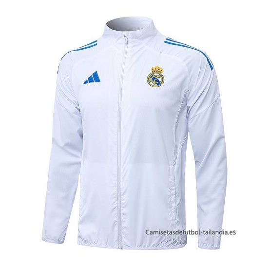 Rompevientos del Real Madrid 2025-2026 Blanco - Haga un click en la imagen para cerrar