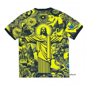 Tailandia Camiseta Brasil Jesus 2024-2025 Amarillo