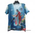 Tailandia Camiseta Brasil Jesus 2025-2026 Azul